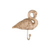 COAT HOOK FLAMINGO GOLD PAINTED 13X13CM