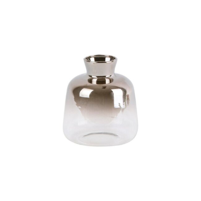 VASE MINI SILVER FADE GLASS 9,5X10CM