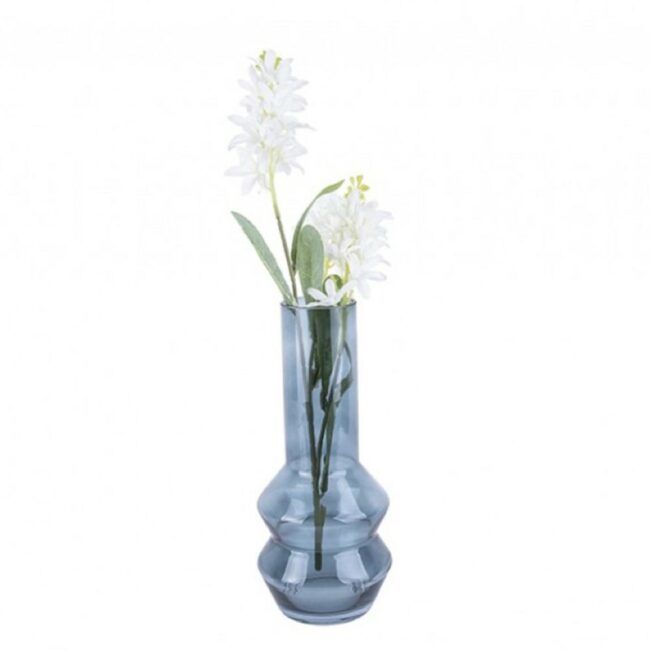 VASE BLUSH GLASS LARGE DARK BLUE 13CMX30CM - Image 3