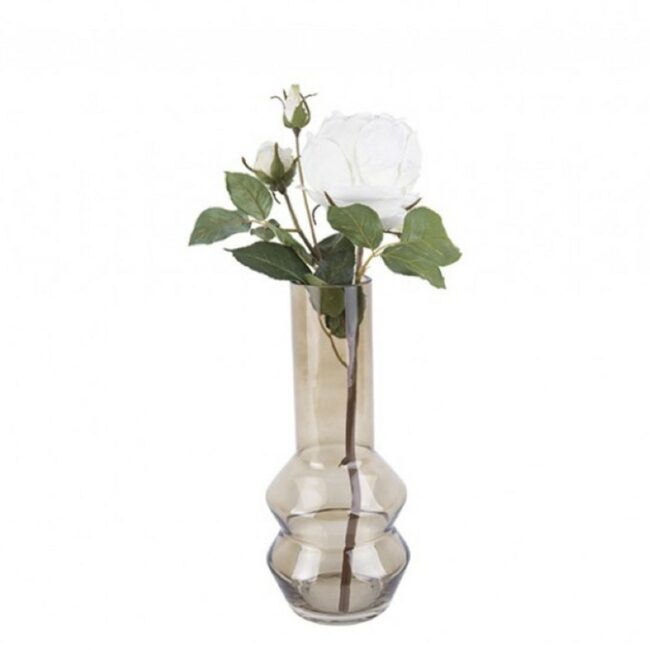 VASE BLUSH GLASS LARGE HONEY BROWN 13CMX30CM - Image 3