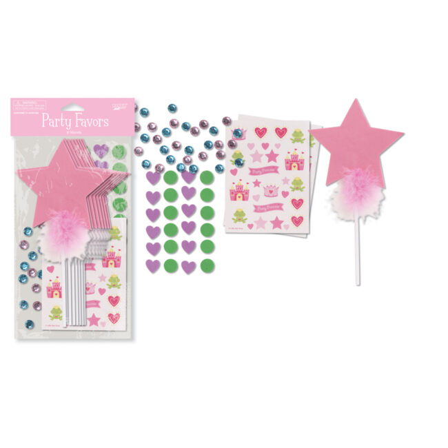 FAIRYTALE PRINCESS FOAM WAND DECORATING KIT 8PCS