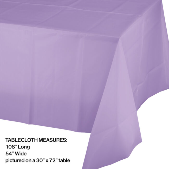 PLASTIC TABLECOVER LUSCIOUS LAVENDER 54''x108'' - Image 3