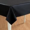 PLASTIC TABLECOVER BLACK VELVET 54''x108''