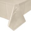 IVORY DISPOSABLE PLASTIC TABLE COVER 54''x108'' - Image 3