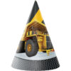 PARTY HAT CHILD FOIL CONSTRUCTION ZONE 8PCS