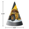 PARTY HAT CHILD FOIL CONSTRUCTION ZONE 8PCS - Image 2