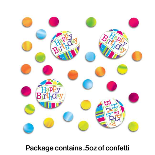 CONFETTI HAPPY BIRTHDAY BRIGHT & GOLD