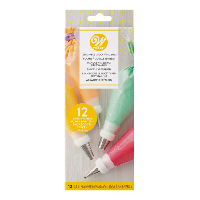 DISPOSABLE DECORATING PIPING BAGS 30CM 12PCS