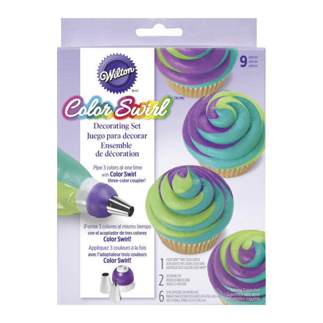 SET OF 9 COLOR SWIRL DECORATING COUPLER