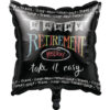 BALLOON HAPPY RETIREMENT METALLIC CHALK 18''X18'' 10PCS