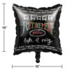 BALLOON HAPPY RETIREMENT METALLIC CHALK 18''X18'' 10PCS - Image 2