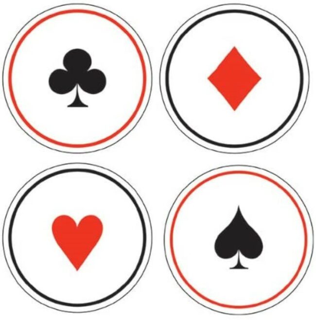 BEER CARD 6''x4.5'' GAME COASTERS 6PCS