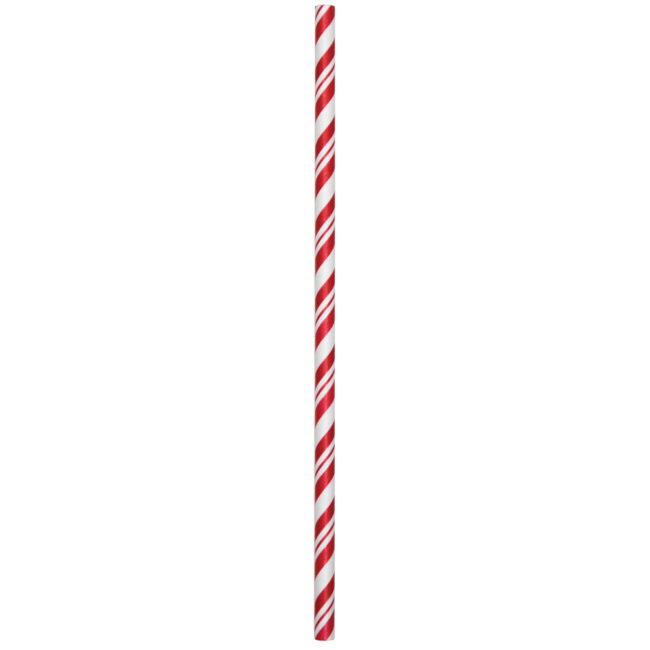 STRAWS PAPER STRIPE RED & WHITE - Image 3