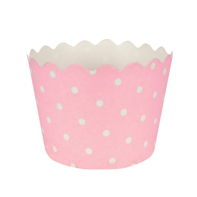 BAKING CUPS CLASSIC PINK POLKA DOT 12PCS
