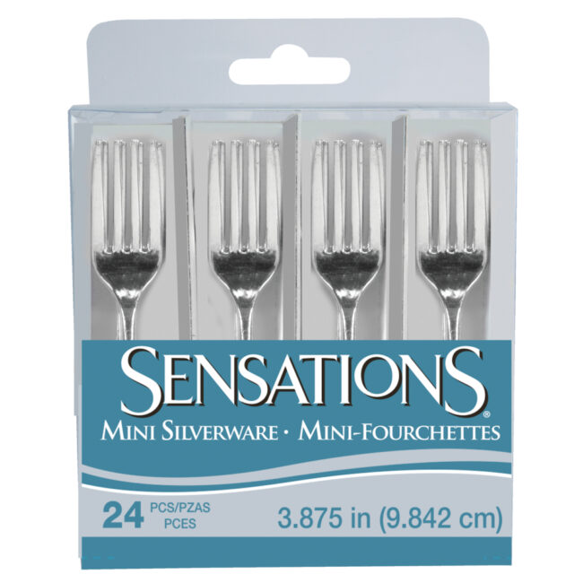 METALLIC 4'' MINI FORKS 24PCS - Image 2