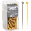 PLASTIC PARTY PICKS GOLD & SILVER STAR 200PCS