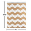 TREAT BAGS CHEVRON PATTERN KRAFT 22.2X16.5CM - Image 2