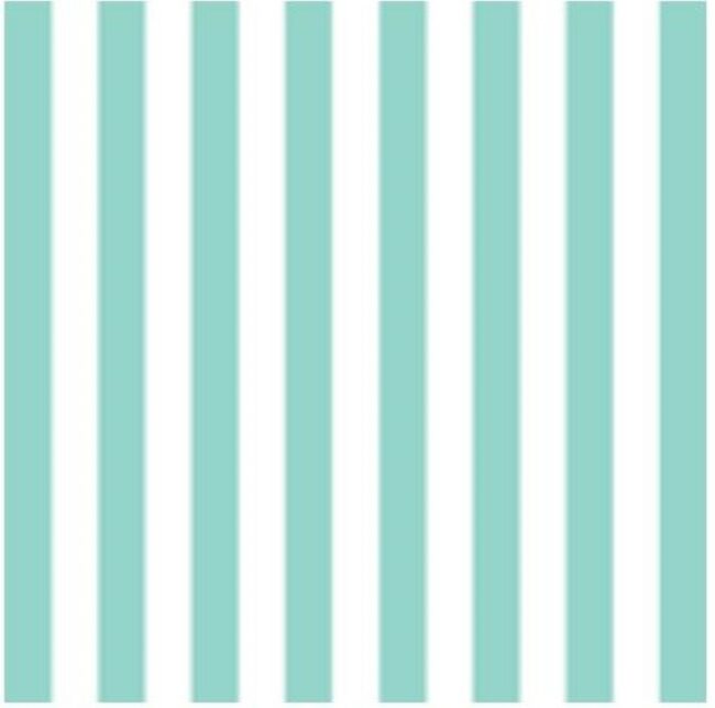 NAPKINS STRIPES AQUA 3PLY 33X33CM 20PCS