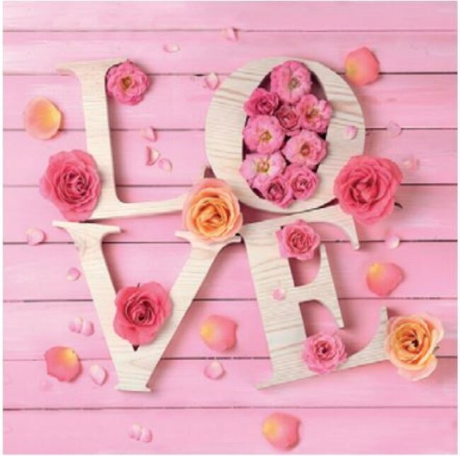 NAPKINS SWEET LOVE 3PLY 33X33CM 20PCS