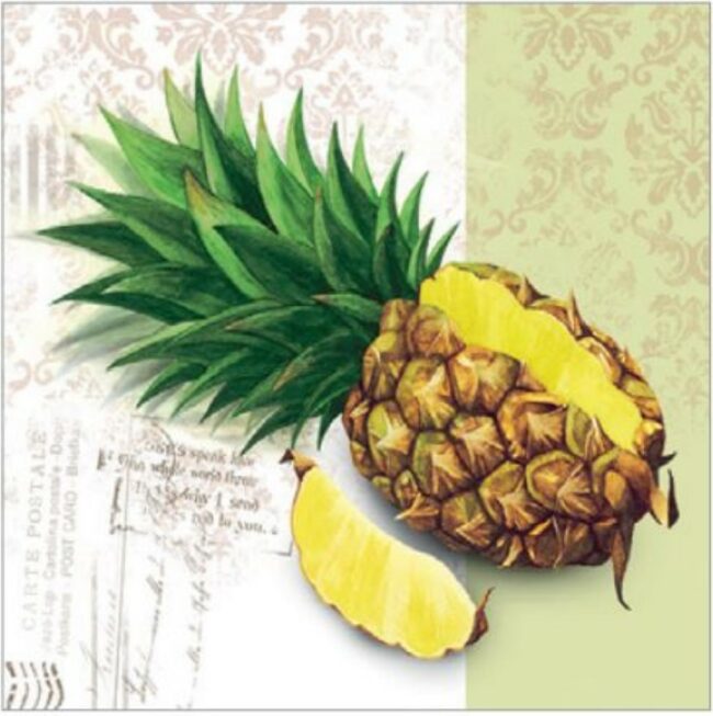 NAPKINS PINEAPPLE 3PLY 33X33CM 20PCS