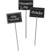 CENTERPIECE STICKS CHALKBOARD 30.48-34.29-40.64CM 3PCS