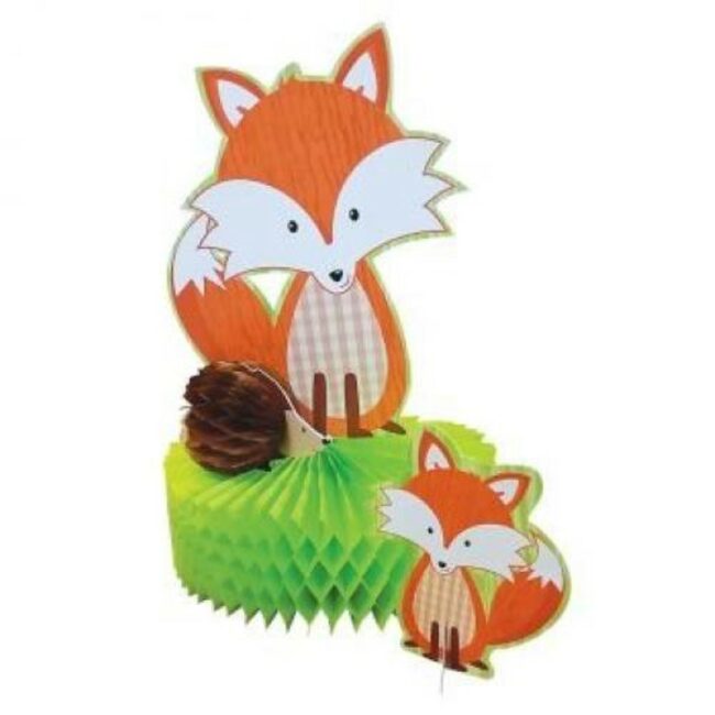 FOREST FOX HONEYCOMB TABLE CENTERPIECE