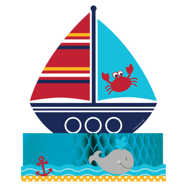 AHOY MATEY HONEYCOMB CENTERPIECE 30.48X22.86CM