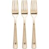 GOLD METALLIC FORKS 7'' SENSATIONS 24PCS