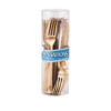 GOLD METALLIC FORKS 7'' SENSATIONS 24PCS - Image 2