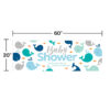 BANNER 20''x60'' LIL' SPOUT BLUE BABY SHOWER PARTY - Image 2