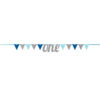 BANNER BLUE ONE GLITTER 8"x108" 1ST BIRTHDAY BOY