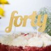 CAKE TOPPER FORTY GLITTER GOLD 13.59X16.51CM - Image 2