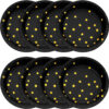 PLATES 7'' BLACK VELVET FOIL WITH GOLD DOTS 8PCS - Image 2