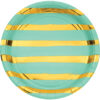 PLATES 9'' FOIL FRESH MINT 8PCS