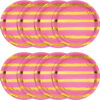 PLATES 9'' FOIL CANDY PINK 8PCS - Image 2