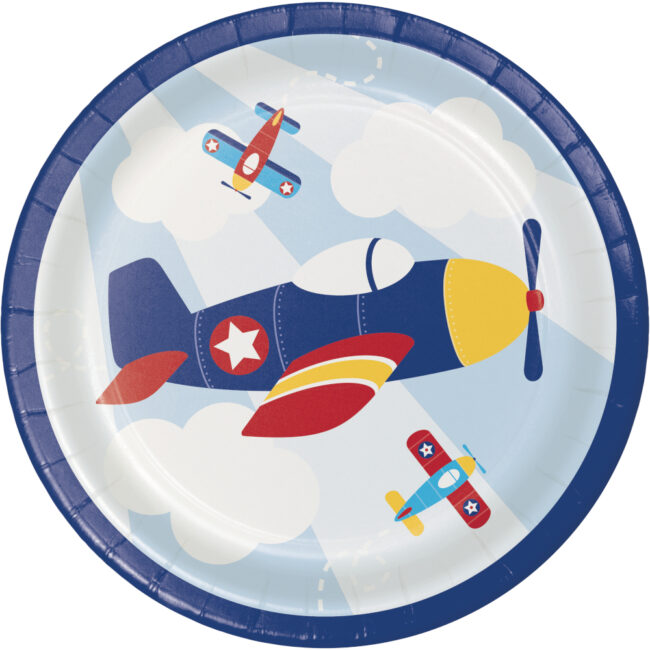 PLATE PAPER 7'' FLYER AIRPLANE 8PCS