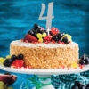 CAKE TOPPER NUMBER 4 GLITTER SILVER 15.24X5.08CM - Image 3