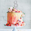 CAKE TOPPER NUMBER 8 GLITTER SILVER 15.24X5.08CM - Image 3