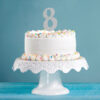 CAKE TOPPER NUMBER 8 GLITTER SILVER 15.24X5.08CM - Image 6