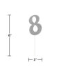 CAKE TOPPER NUMBER 8 GLITTER SILVER 15.24X5.08CM - Image 7