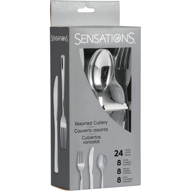 METALLIC CUTLERY SILVER 24PCS - Image 4