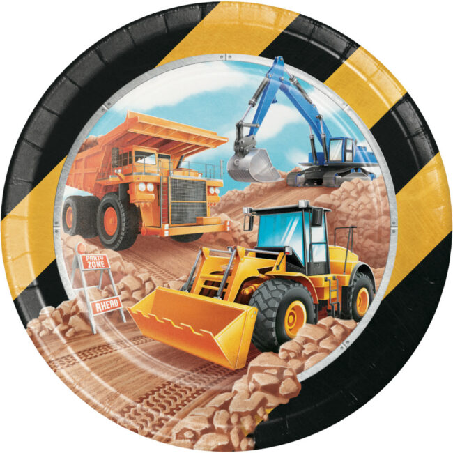 BIG DIG CONSTRUCTION PLATES 22.80CM 8PCS