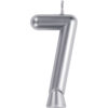 CANDLE NUMBER 7 SILVER 3.81X6.98CM
