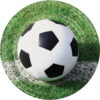DINNER PLATES 9'' FANATIC SOCCER 8PCS