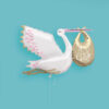 STORK "IT'S A GIRL" FOIL BALLOON 157.48CM