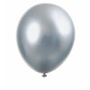 SILVER PLATINUM LATEX BALLOONS 27CM 6PCS
