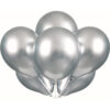 SILVER PLATINUM LATEX BALLOONS 27CM 6PCS - Image 2