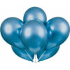 BLUE PLATINUM LATEX BALLOONS 27CM - 6PCS - Image 2