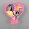 PULL PINATA DISNEY PRINCESS HEART-SHAPED DOUBLE SIDED 50.8X50.8CM