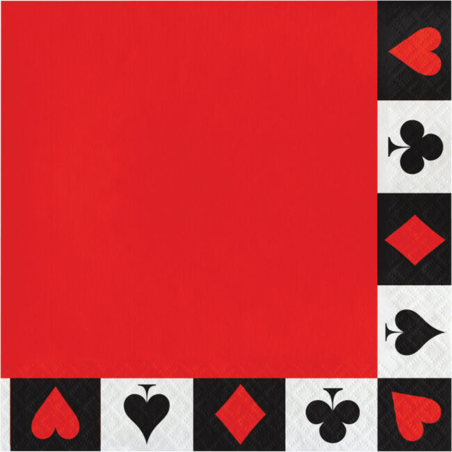 CARD NIGHT NAPKINS 16.5X16.5CM 16PCS
